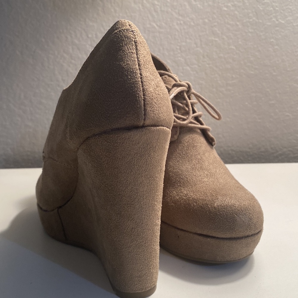 Suede Wedge Booties - Picture 6 of 7